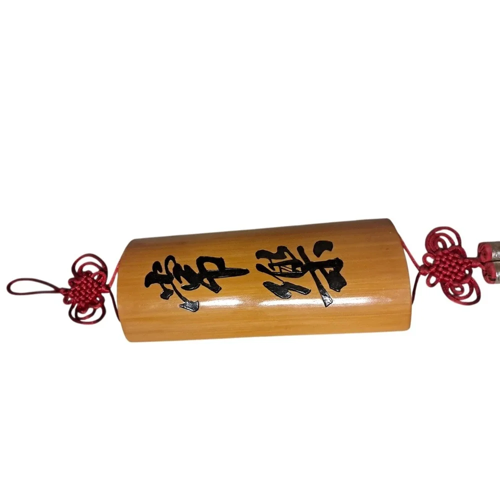 Chinese Bamboo & Red Rope Calligraphy‎ Hanging Wall Art